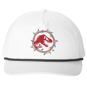 Christmas Lights Jurassic World TRex  Snapback Five-Panel Rope Hat