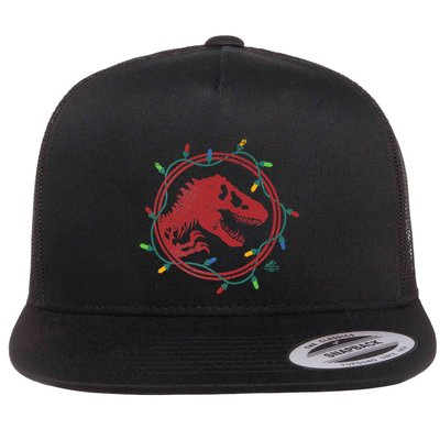 Christmas Lights Jurassic World TRex  Flatbill Hat