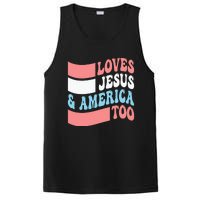 Christian Loves Jesus And America Too 4th Of July PosiCharge Competitor Tank