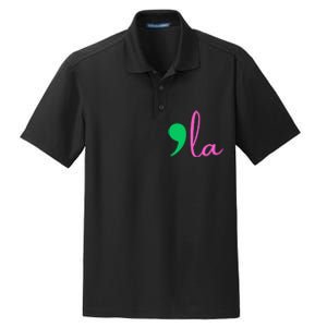 Comma La Kamala Harris 2024 President Comma La Dry Zone Grid Polo