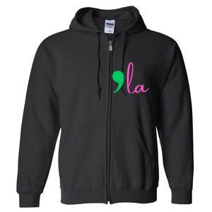 Comma La Kamala Harris 2024 President Comma La Full Zip Hoodie