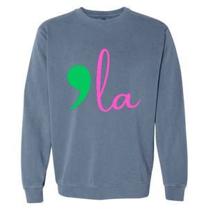 Comma La Kamala Harris 2024 President Comma La Garment-Dyed Sweatshirt