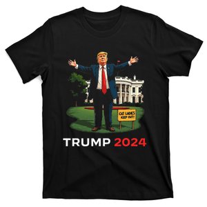 Cat Ladies Keep Out DaddyS Home Funny Trump President Humor T-Shirt