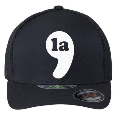 Comma La Kamala Harris Flexfit Unipanel Trucker Cap