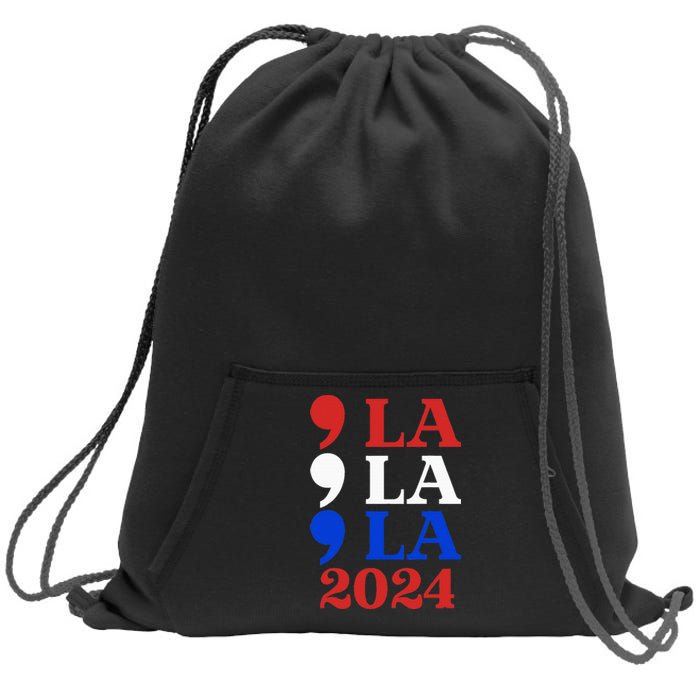 Comma La Kamala Vote For 2024 President Kamala Harris Sweatshirt Cinch Pack Bag