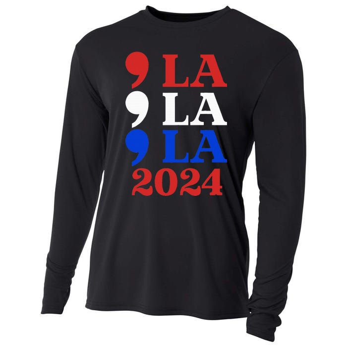 Comma La Kamala Vote For 2024 President Kamala Harris Cooling Performance Long Sleeve Crew