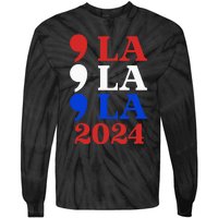 Comma La Kamala Vote For 2024 President Kamala Harris Tie-Dye Long Sleeve Shirt