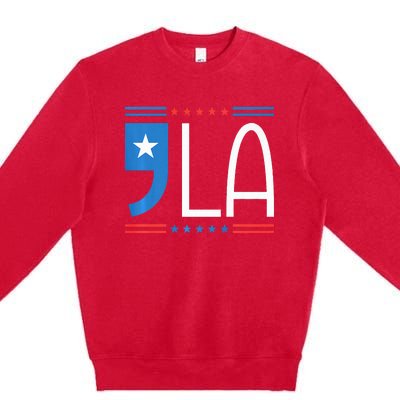 Comma La Kamala Harris Premium Crewneck Sweatshirt