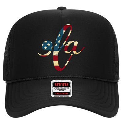 Comma La Kamala Harris 2024 High Crown Mesh Back Trucker Hat