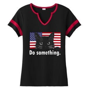 Cat Ladies Kamala Harris 2024 Election Do Something Ladies Halftime Notch Neck Tee