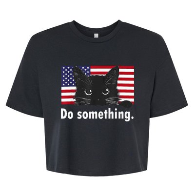 Cat Ladies Kamala Harris 2024 Election Do Something Bella+Canvas Jersey Crop Tee