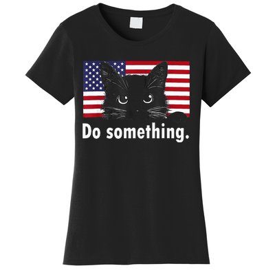 Cat Ladies Kamala Harris 2024 Election Do Something Women's T-Shirt