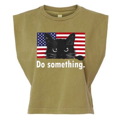 Cat Ladies Kamala Harris 2024 Election Do Something Garment-Dyed Women's Muscle Tee