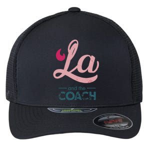 Comma La Kamala Harris Tim Walz Coach 2024 La Comma Flexfit Unipanel Trucker Cap