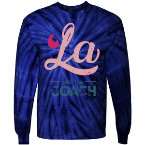 Comma La Kamala Harris Tim Walz Coach 2024 La Comma Tie-Dye Long Sleeve Shirt