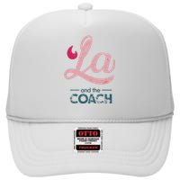 Comma La Kamala Harris Tim Walz Coach 2024 La Comma High Crown Mesh Back Trucker Hat