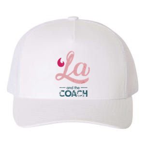 Comma La Kamala Harris Tim Walz Coach 2024 La Comma Yupoong Adult 5-Panel Trucker Hat