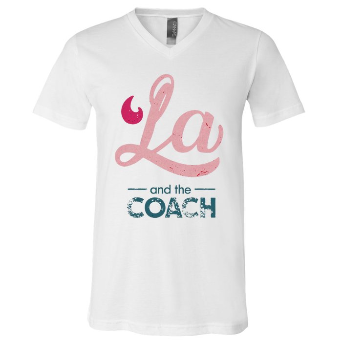 Comma La Kamala Harris Tim Walz Coach 2024 La Comma V-Neck T-Shirt