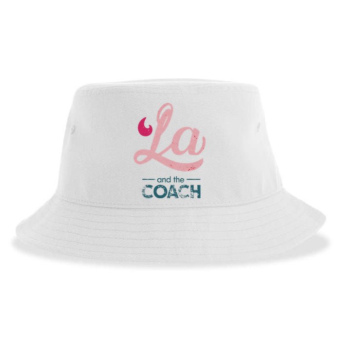 Comma La Kamala Harris Tim Walz Coach 2024 La Comma Sustainable Bucket Hat