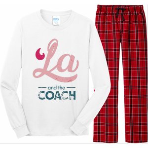 Comma La Kamala Harris Tim Walz Coach 2024 La Comma Long Sleeve Pajama Set