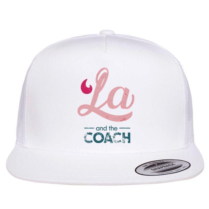 Comma La Kamala Harris Tim Walz Coach 2024 La Comma Flat Bill Trucker Hat