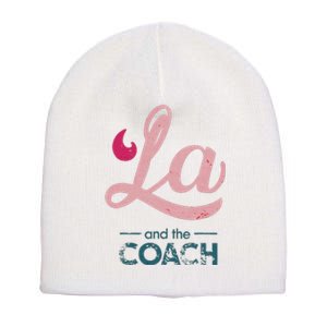 Comma La Kamala Harris Tim Walz Coach 2024 La Comma Short Acrylic Beanie