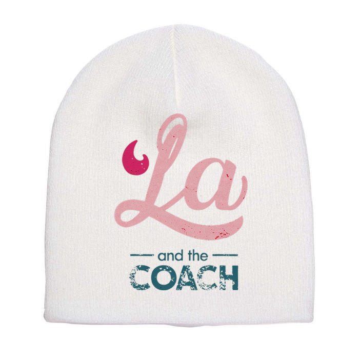 Comma La Kamala Harris Tim Walz Coach 2024 La Comma Short Acrylic Beanie