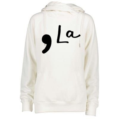 Comma La Kamala Harris Funny Democrat Support 2020 Biden Cool Gift Womens Funnel Neck Pullover Hood