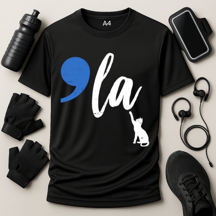 Comma La Kamala Harris Childless Cat Lady Cooling Performance Crew T-Shirt