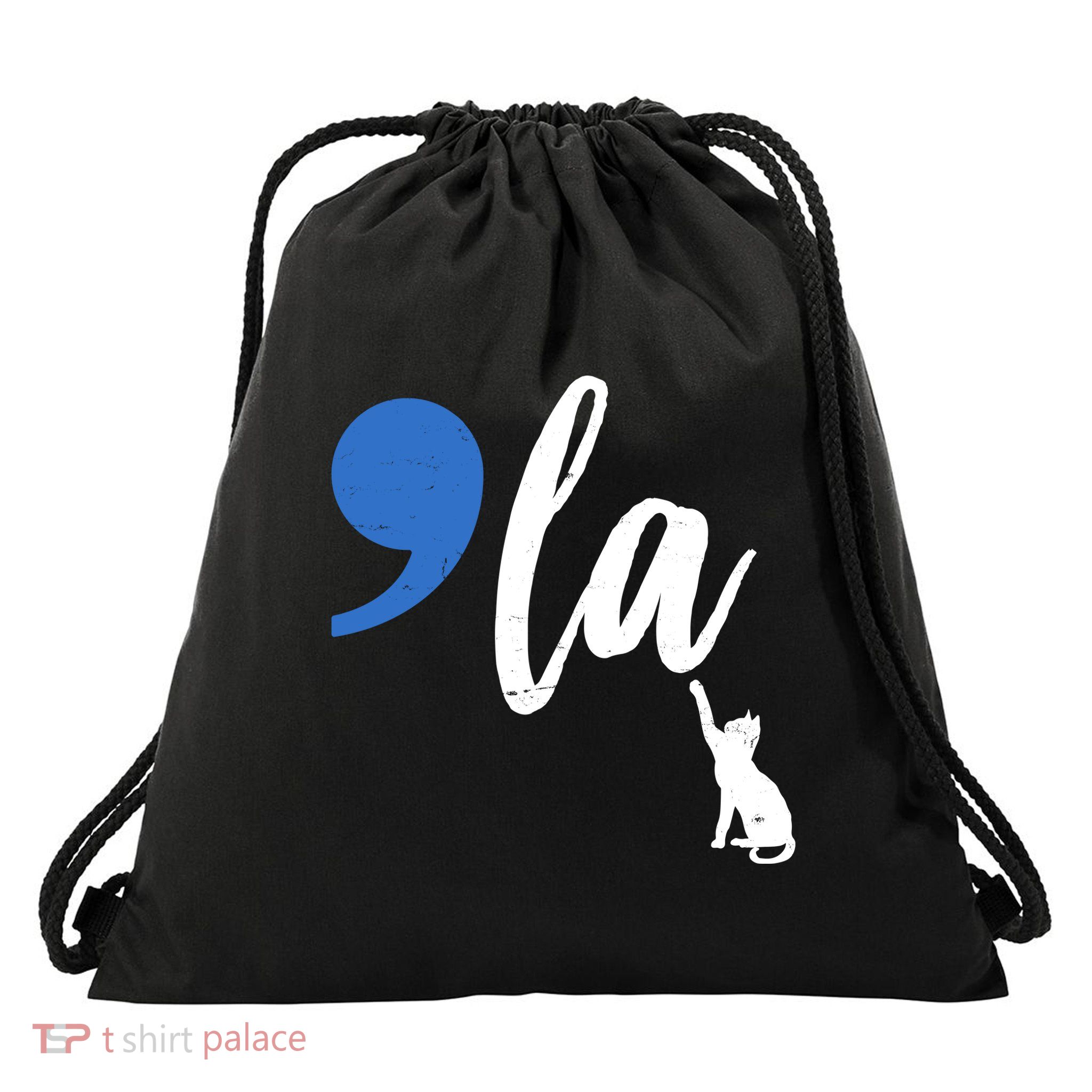 Comma La Kamala Harris Childless Cat Lady Drawstring Bag