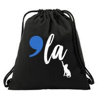 Comma La Kamala Harris Childless Cat Lady Drawstring Bag