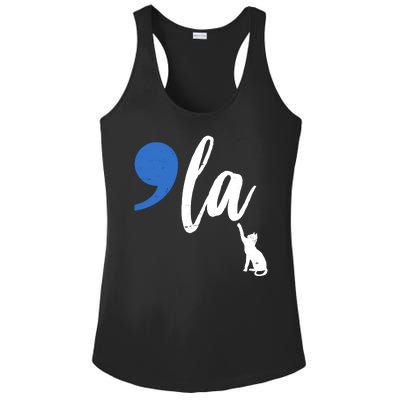 Comma La Kamala Harris Childless Cat Lady Ladies PosiCharge Competitor Racerback Tank