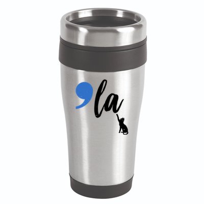 Comma La Kamala Harris Childless Cat Lady 16oz Travel Tumbler