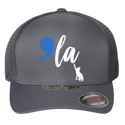 Comma La Kamala Harris Childless Cat Lady Flexfit Unipanel Trucker Cap