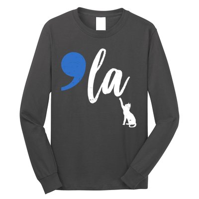 Comma La Kamala Harris Childless Cat Lady Long Sleeve Shirt