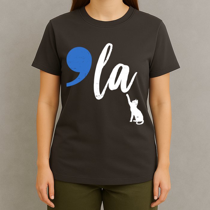 Comma La Kamala Harris Childless Cat Lady T-Shirt