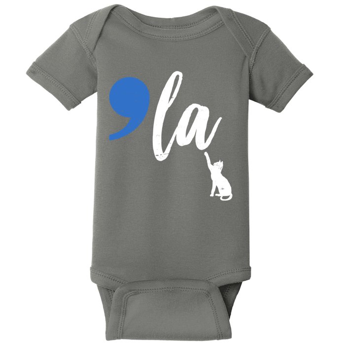 Comma La Kamala Harris Childless Cat Lady Baby Bodysuit