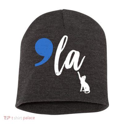 Comma La Kamala Harris Childless Cat Lady Short Acrylic Beanie