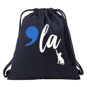 Comma La Kamala Harris Childless Cat Lady Drawstring Bag