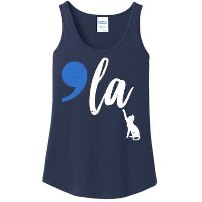 Comma La Kamala Harris Childless Cat Lady Ladies Essential Tank