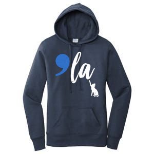 Comma La Kamala Harris Childless Cat Lady Women's Pullover Hoodie