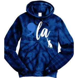 Comma La Kamala Harris Childless Cat Lady Tie Dye Hoodie