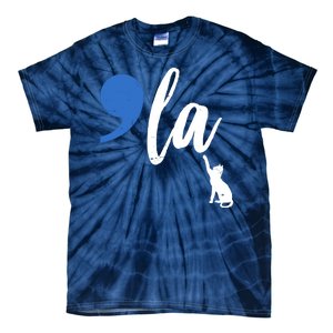 Comma La Kamala Harris Childless Cat Lady Tie-Dye T-Shirt