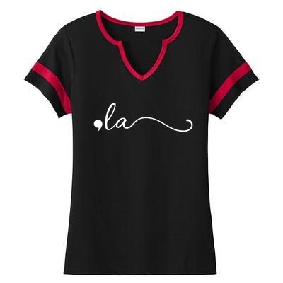 Comma La Kamala Harris Ladies Halftime Notch Neck Tee