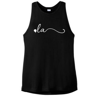 Comma La Kamala Harris Ladies PosiCharge Tri-Blend Wicking Tank