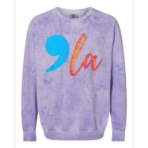 Comma La (Kamela Harris) Election 2024 President Colorblast Crewneck Sweatshirt