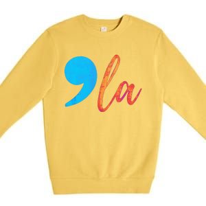 Comma La (Kamela Harris) Election 2024 President Premium Crewneck Sweatshirt