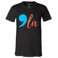 Comma La (Kamela Harris) Election 2024 President V-Neck T-Shirt