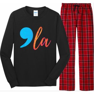 Comma La (Kamela Harris) Election 2024 President Long Sleeve Pajama Set