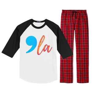 Comma La (Kamela Harris) Election 2024 President Raglan Sleeve Pajama Set